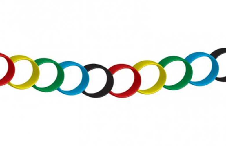 Paper Chain of Olympic Rings    