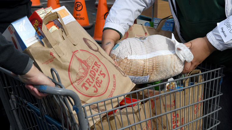 trader joes bags in cart