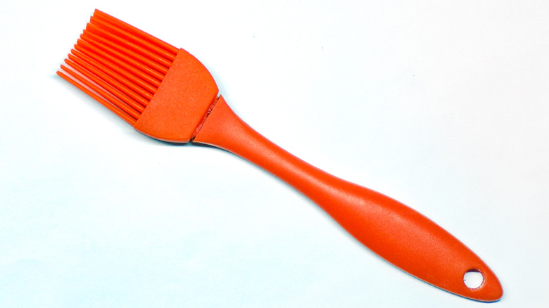 orange silicone pastry brush