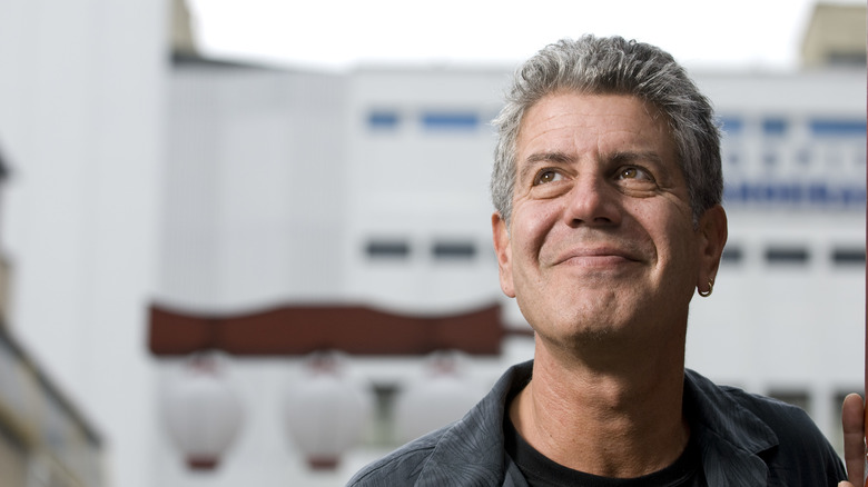 Anthony Bourdain smiling