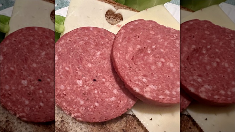 Slices of Lebanon bologna