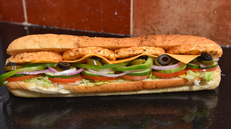 Subway footlong with veggie patties