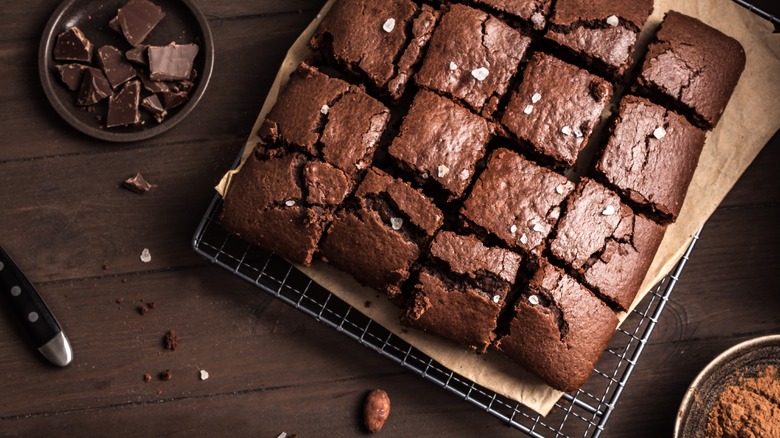 brownies with bowl of chocolate 