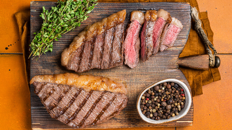 grilled Brazilian Picanha steak with herbs