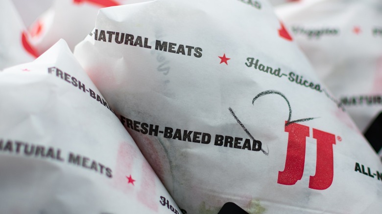 wrapped jimmy john's sandwiches