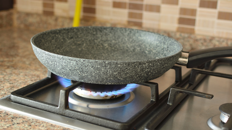 Nonstick pan on stove