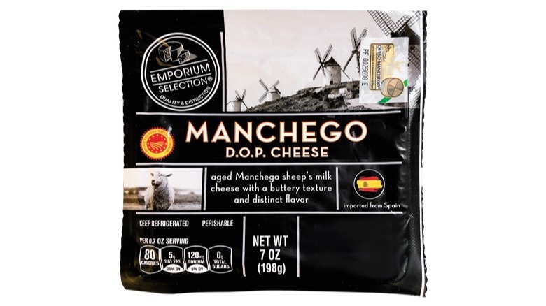 Packet of manchego cheese