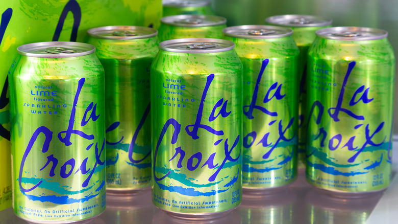 cans of lime LaCroix sparkling water