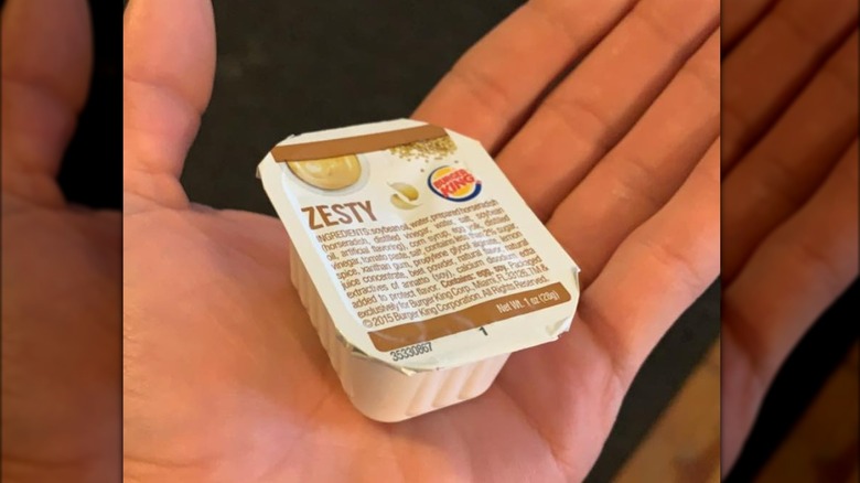 Burger King zesty sauce cup