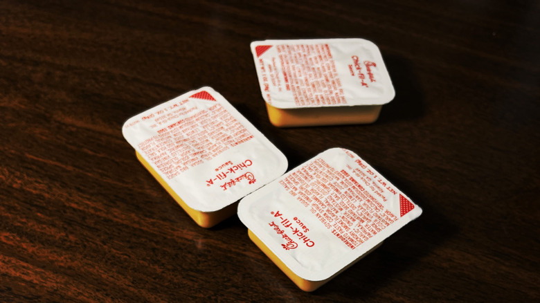 packets of Chick-fil-a sauce