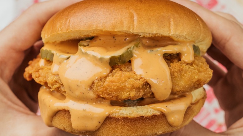 Chicken sandwich with Jack's sauce