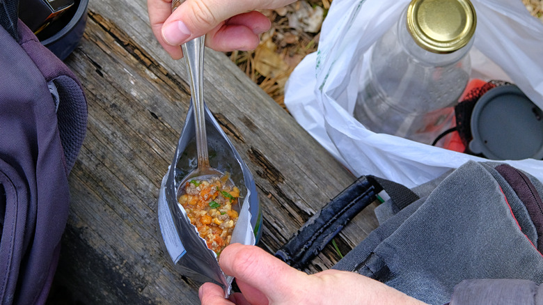 freeze dried meal with added water 