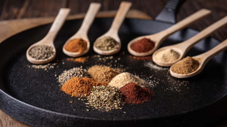 various ground spices