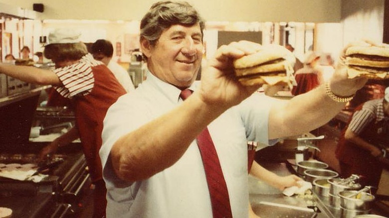 Jim Delligatti with Big Macs