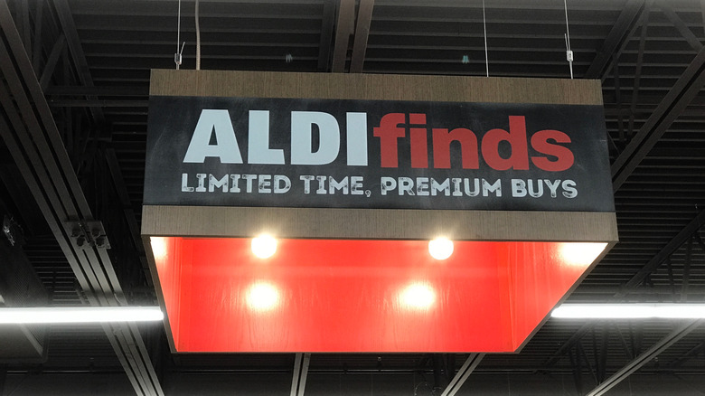 An Aldi Finds sign