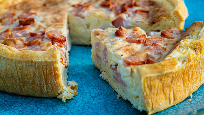 bacon quiche slice