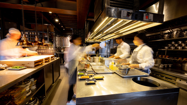 chefs at various stations