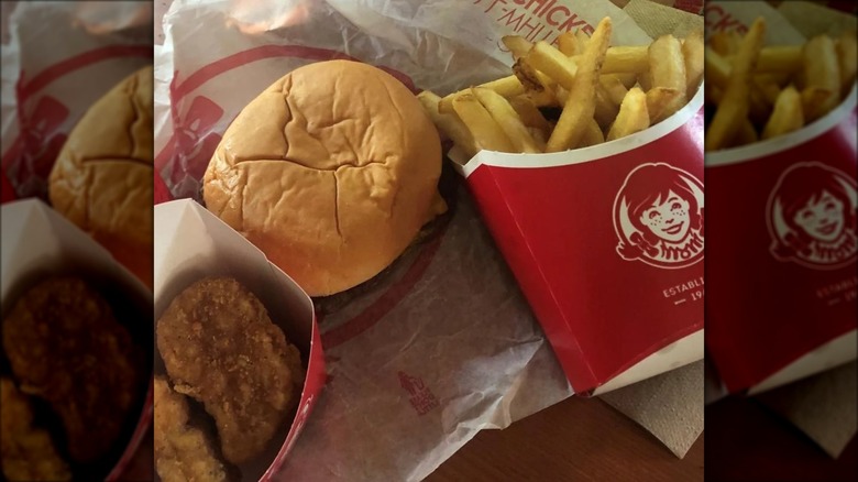 Wendy's fries, burger, and nuggets