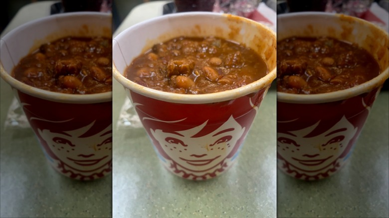 A cup of Wendy's chili