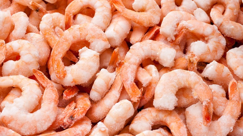 Frozen cooked shrimp