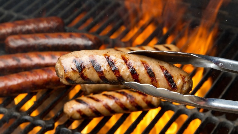 bratwurst with grill marks