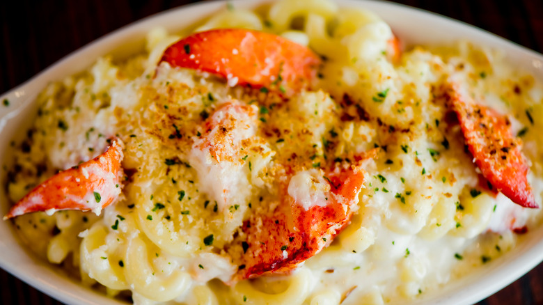 Mac and cheese and lobster