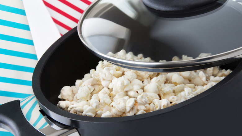 Lifting the lid on freshly popped popcorn