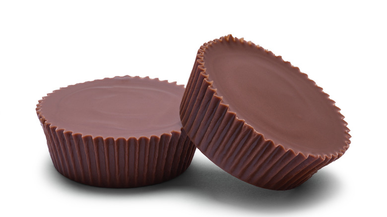 Two chocolate peanut butter cups