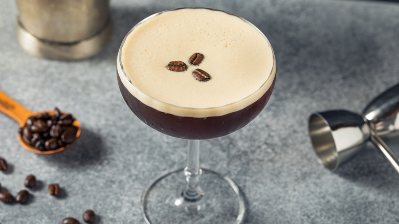 Espresso martini coffee background