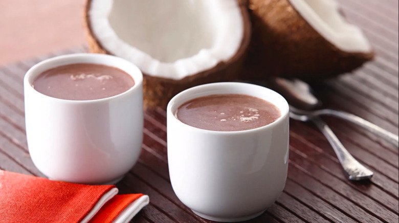 Pumpkin Pie Spiced Hot Chocolate with Coconut Milk