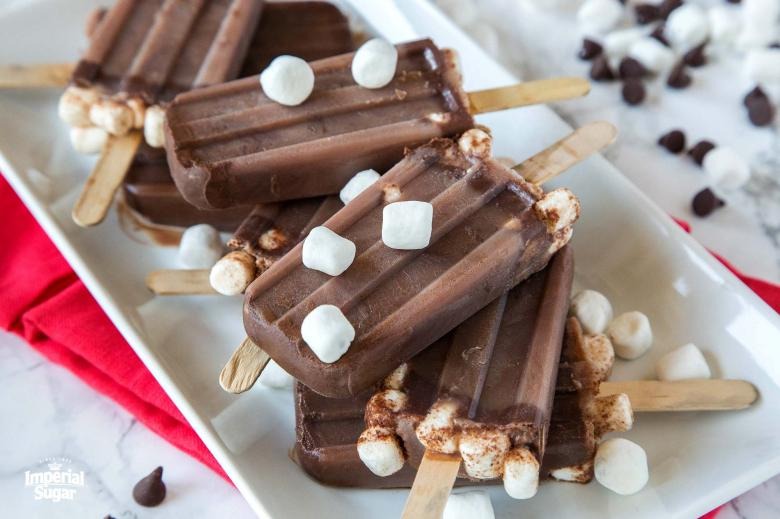 Frozen Hot Chocolate Popsicles