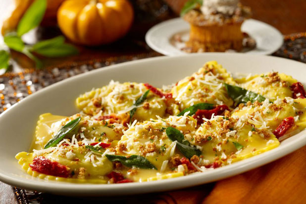 Mushroom Ravioli with Braised Veal at Maggiano's