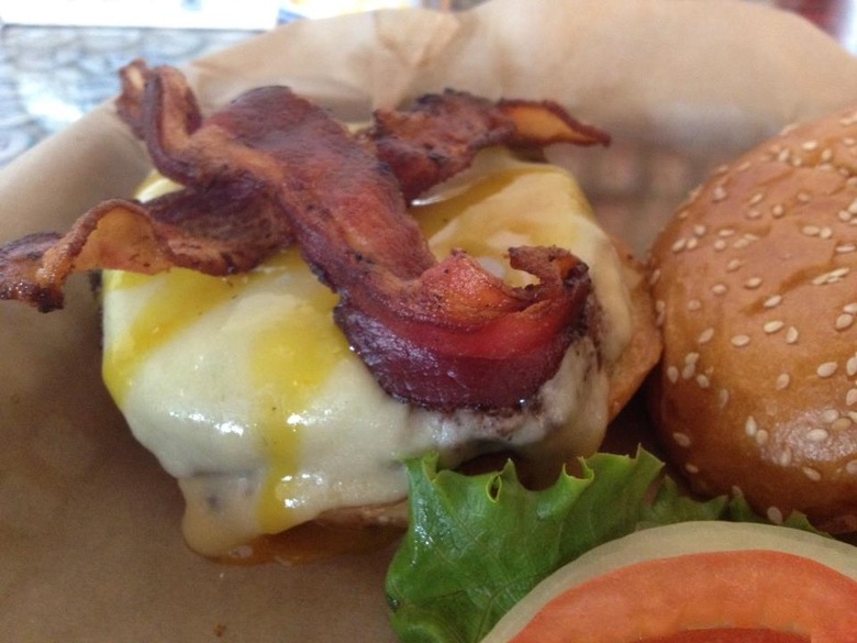 Merry Swissmas Burger at Twisted Root Burger Co.