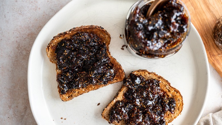 fig jam on toast