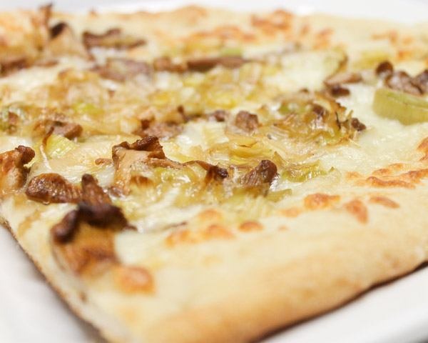 Chanterelle Mushroom and Leek Pizza