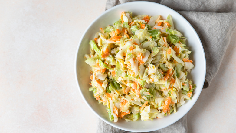 coleslaw with shredded carrots