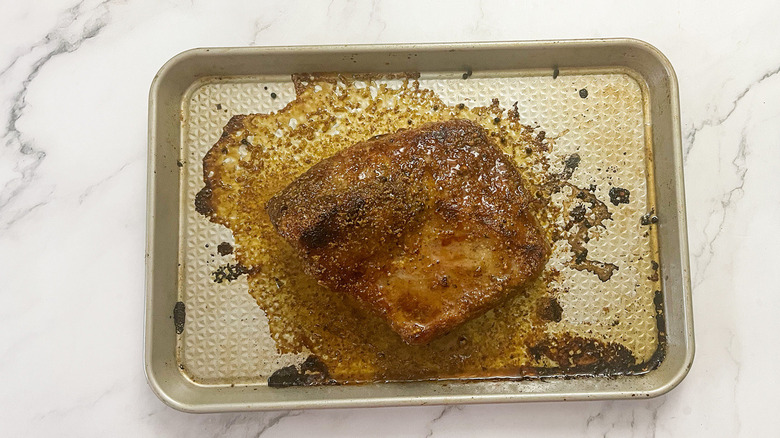 corned beef on broiler pan