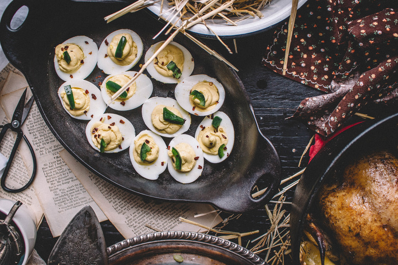 Honeyed Jalapeno Deviled Eggs