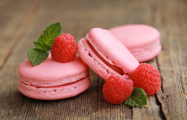 Raspberry Macarons