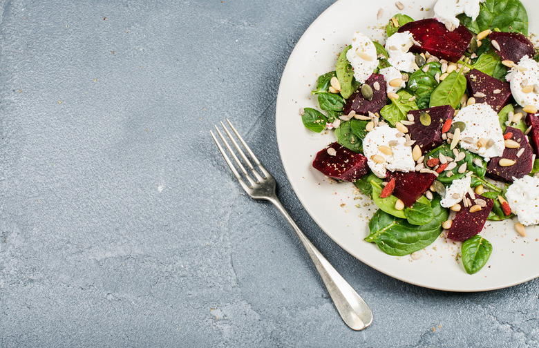 Roasted Beet and Arugula Salad with Toasted Pumpkin Seeds