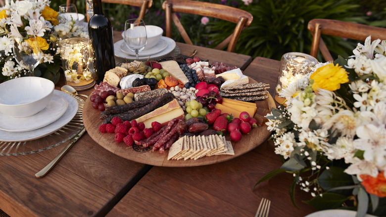 A platter of appetizers