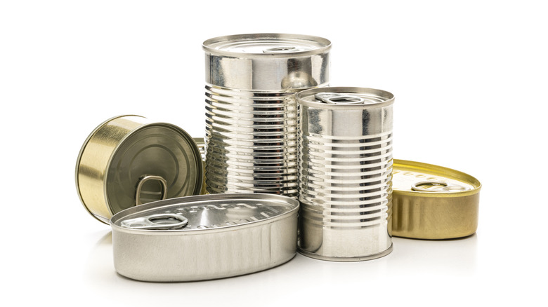 various food cans