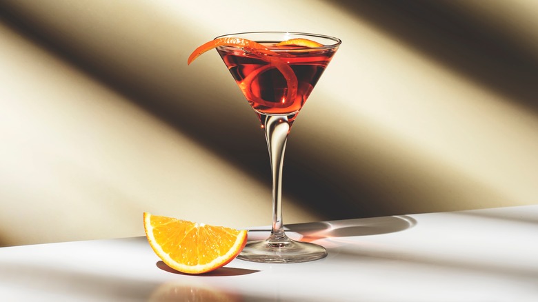 French Cosmo with orange peel