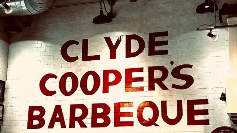 Clyde Cooper's Barbeque restaurant sign