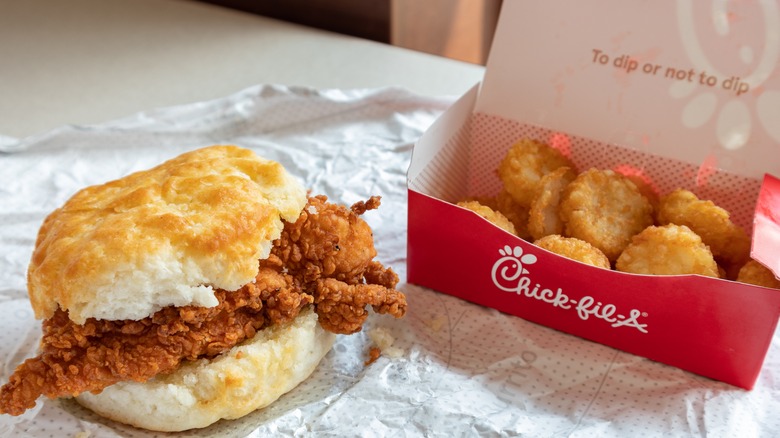 Chick-fil-A sandwich and nuggies