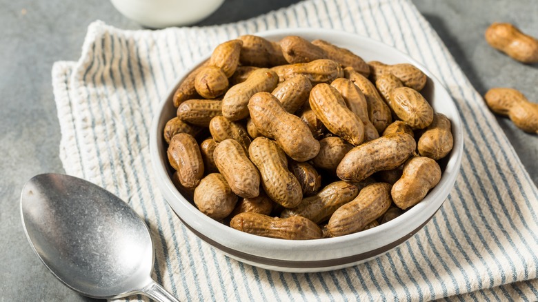 Bowl of Southern boiled peanuts