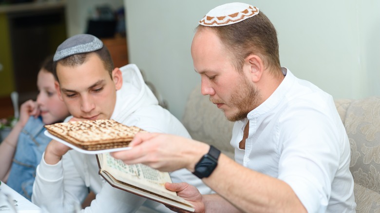 Jews at Passover seder