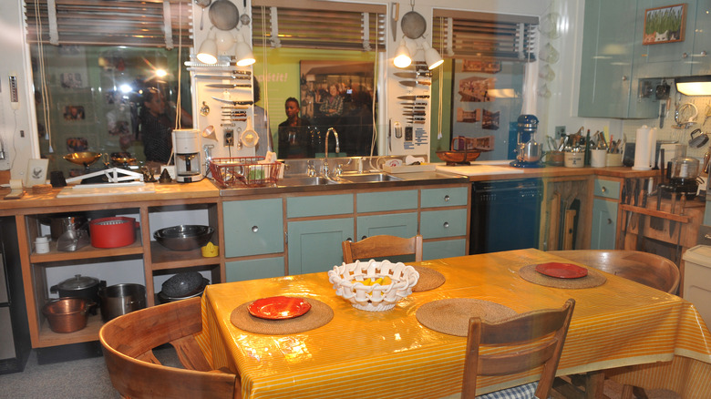 Julia Child's kitchen with double sink