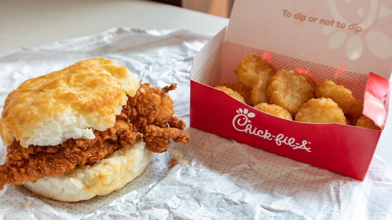 Chick-fil-A nuggets and fried chicken sandwich