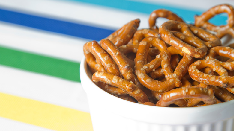 Bowl of pretzels